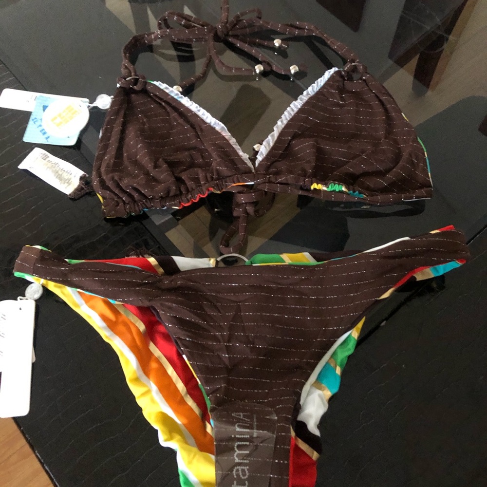 Striped Multicolor Bikini Set - Picture 5 of 16